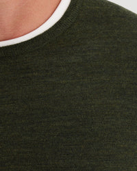 Crew Neck Pure Wool Pullover MENS KNITWEAR