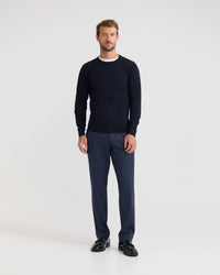 Crew Neck Pure Wool Pullover MENS KNITWEAR