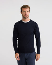 Crew Neck Pure Wool Pullover MENS KNITWEAR