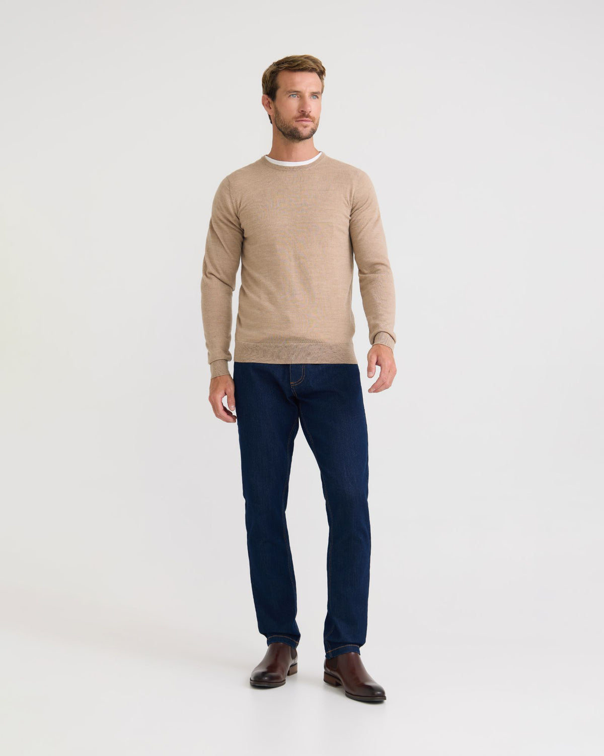 Wool Pull Crew Neck Pure Wool Pullover – Oxford Shop