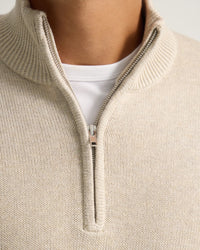 Robert Zip Neck Knit Pullover MENS KNITWEAR