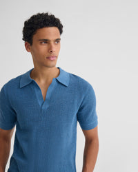 Huck Lined Knitted Polo MENS KNITWEAR