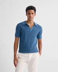 Huck Lined Knitted Polo MENS KNITWEAR