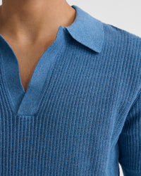 Huck Lined Knitted Polo MENS KNITWEAR