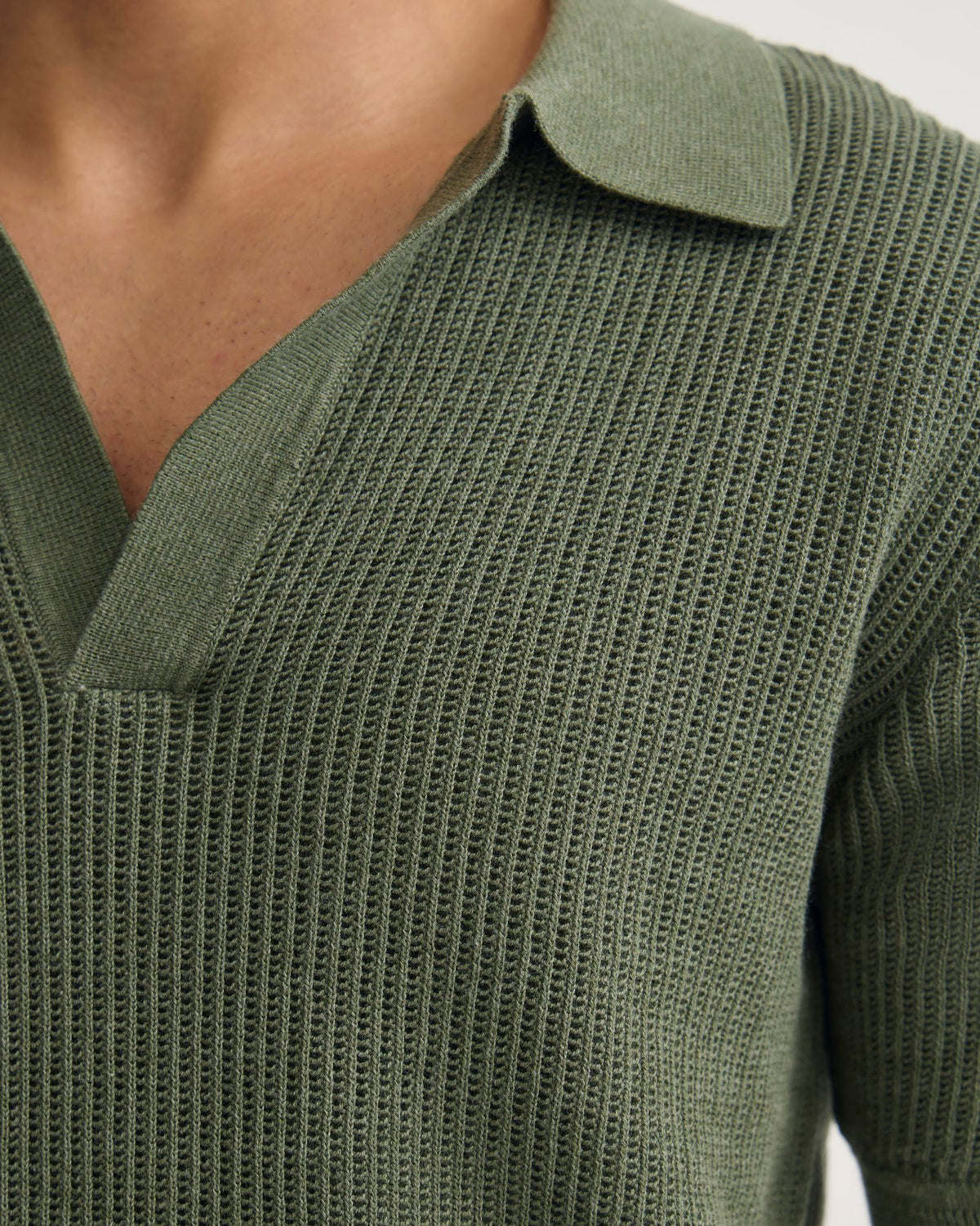 Huck Lined Knitted Polo MENS KNITWEAR