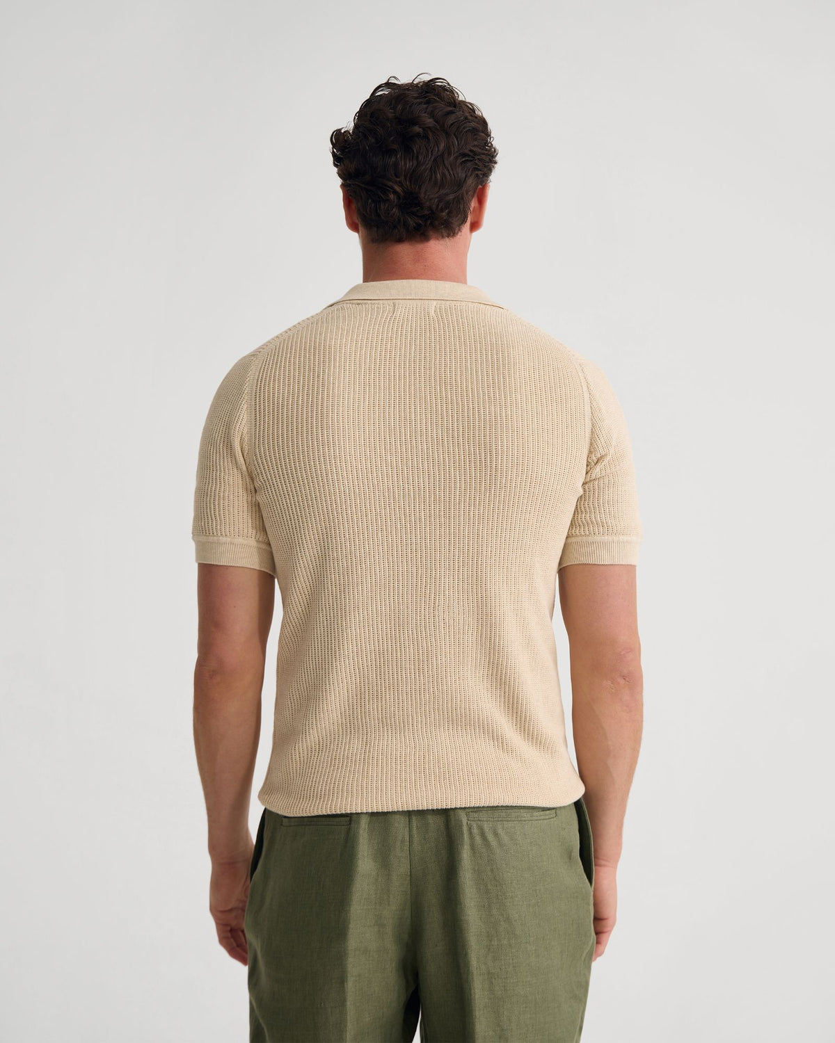 Huck Lined Knitted Polo MENS KNITWEAR