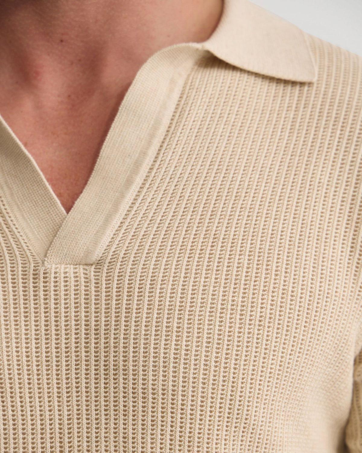 Huck Lined Knitted Polo MENS KNITWEAR