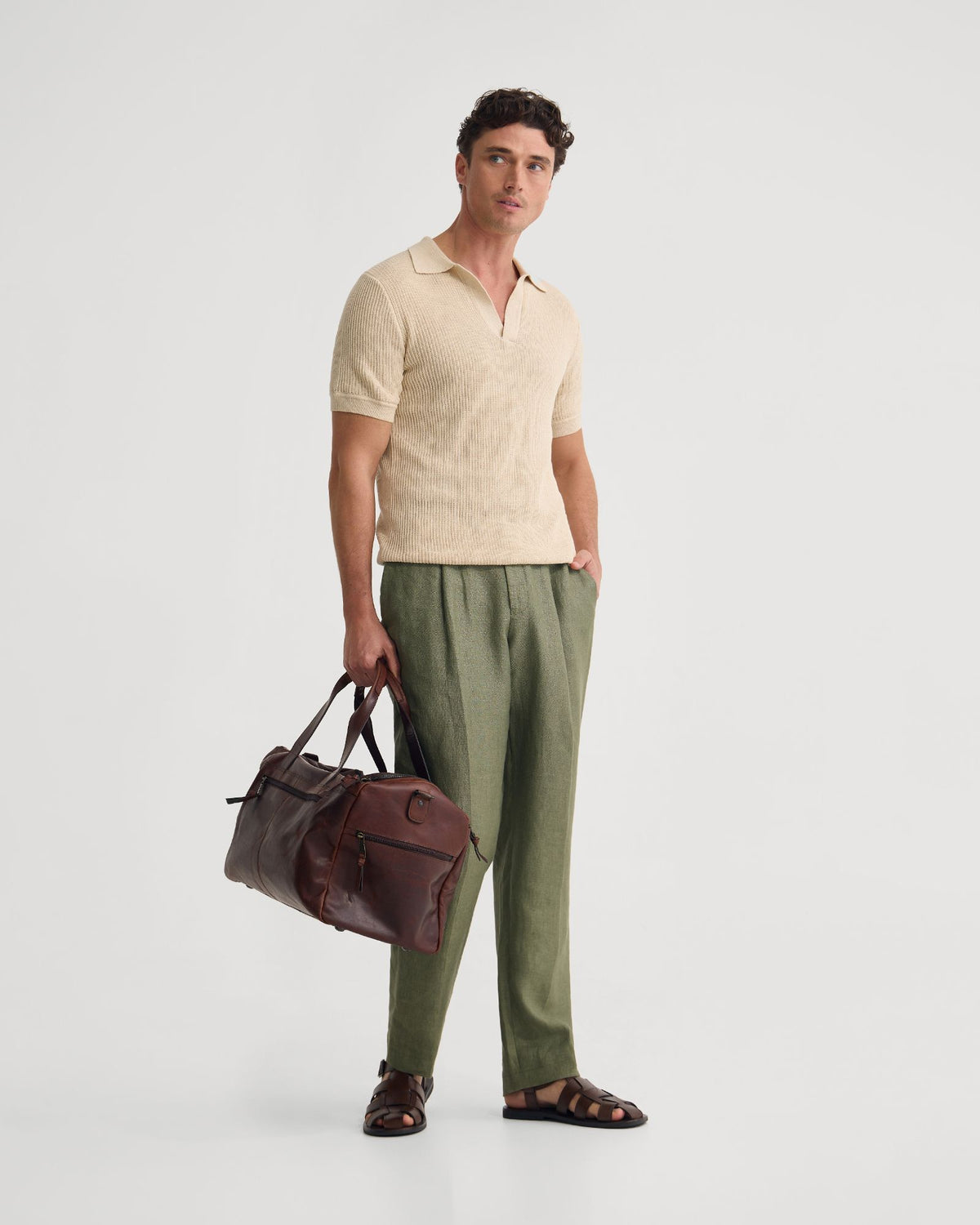 Huck Lined Knitted Polo MENS KNITWEAR