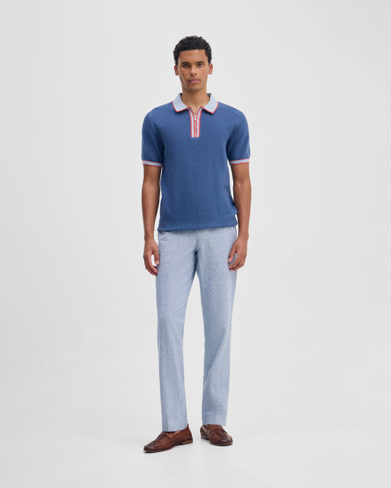 Holden Zip Neck Knitted Polo