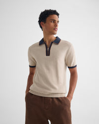 Holden Zip Neck Knitted Polo MENS KNITWEAR