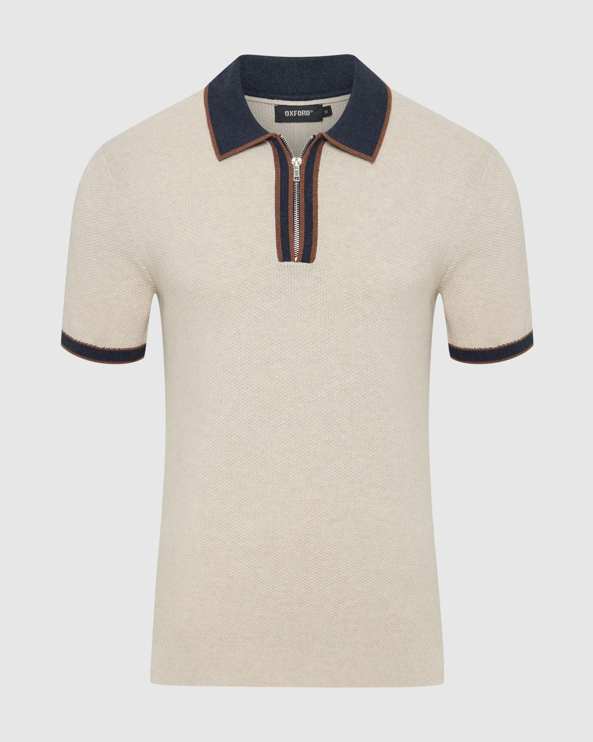 Holden Zip Neck Knitted Polo MENS KNITWEAR