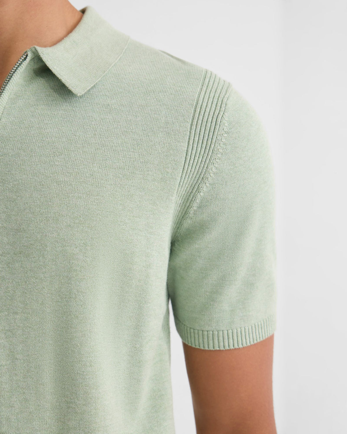 Otis Zip Neck Knitted Polo MENS KNITWEAR