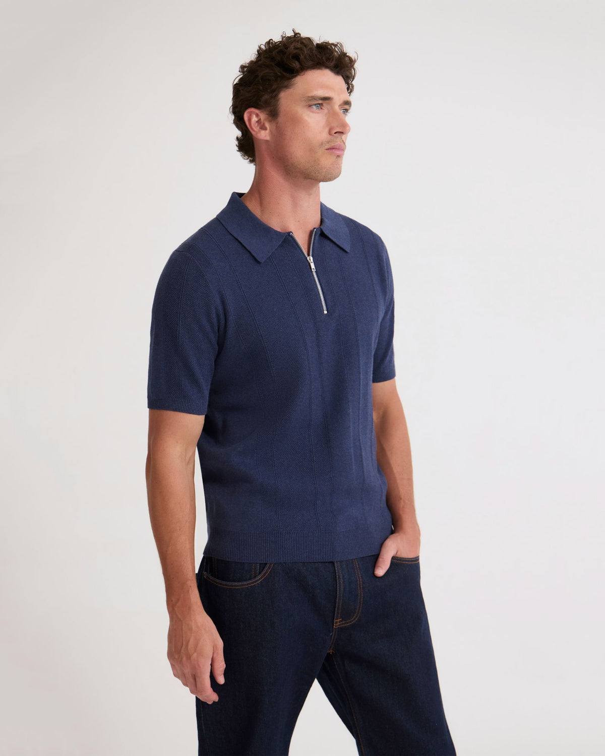 Remy Zip Neck Polo MENS KNITWEAR