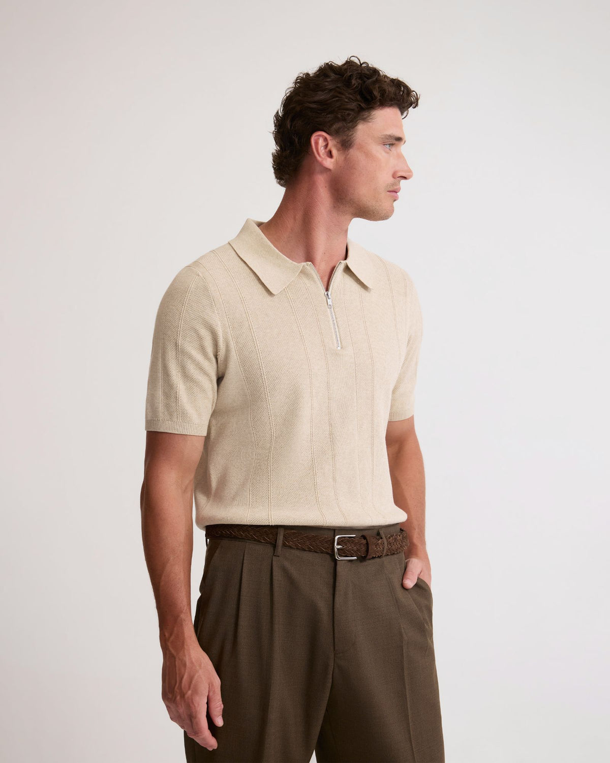 Remy Zip Neck Polo MENS KNITWEAR