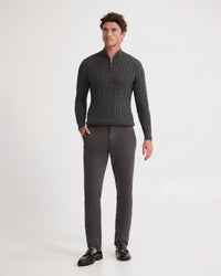 Marlon Zip Neck Cable MENS KNITWEAR