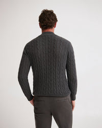 Marlon Zip Neck Cable MENS KNITWEAR