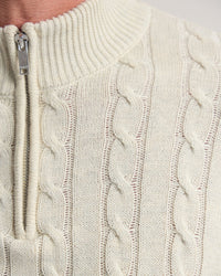 Marlon Zip Neck Cable MENS KNITWEAR