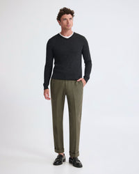Basic V-Neck Pure Wool Pullover MENS KNITWEAR