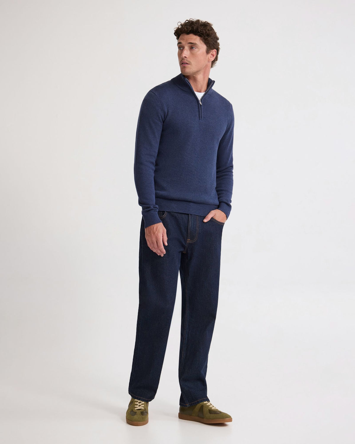 Robert Zip Neck Knit Pullover