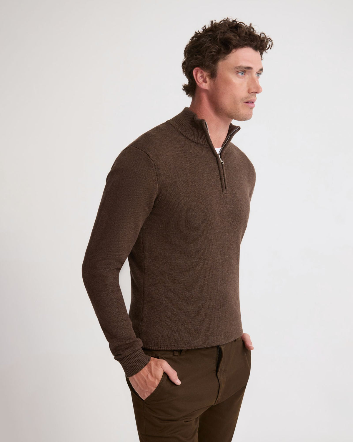 Robert Zip Neck Knit Pullover