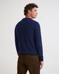 Crew Neck Pure Merino Wool Pullover MENS KNITWEAR