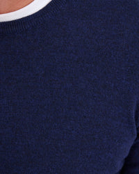 Crew Neck Pure Merino Wool Pullover MENS KNITWEAR