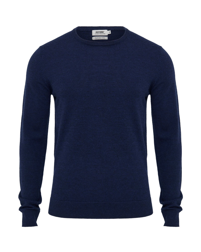 Crew Neck Pure Merino Wool Pullover – Oxford Shop