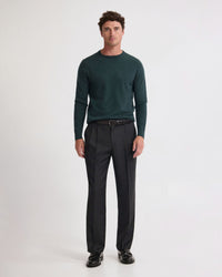 Crew Neck Pure Merino Wool Pullover MENS KNITWEAR