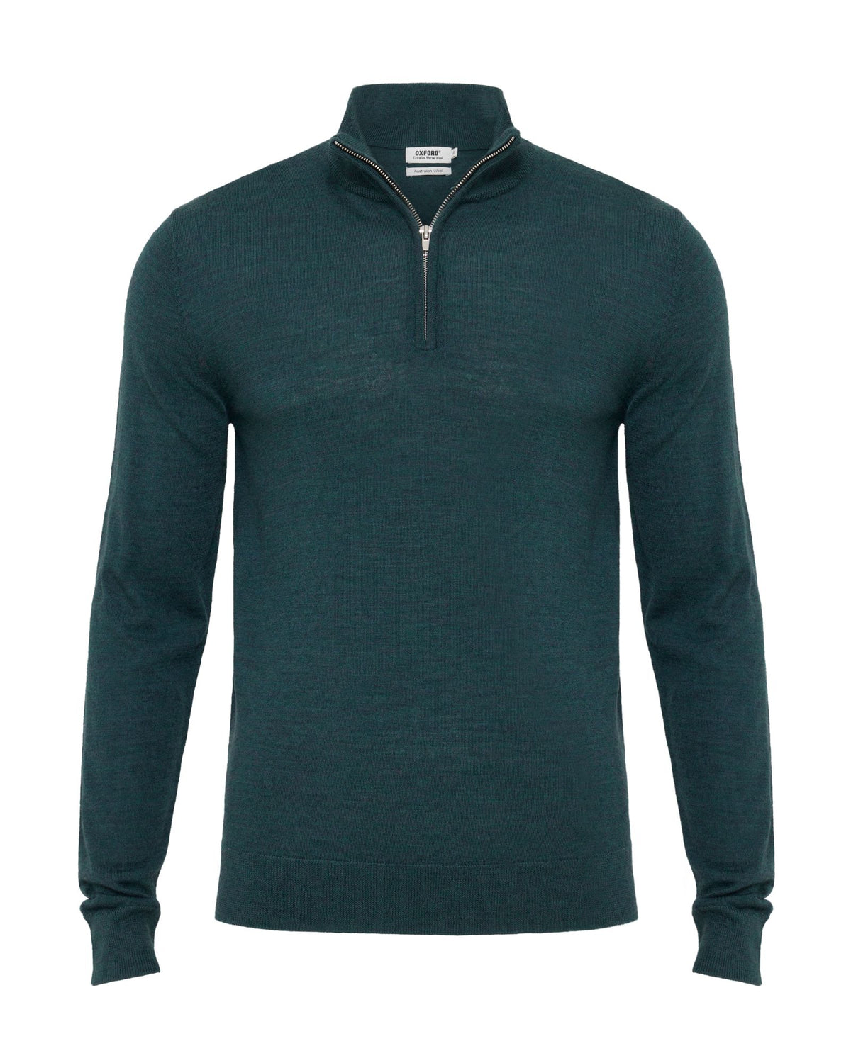 Merino Zip-Neck Wool Pullover MENS KNITWEAR
