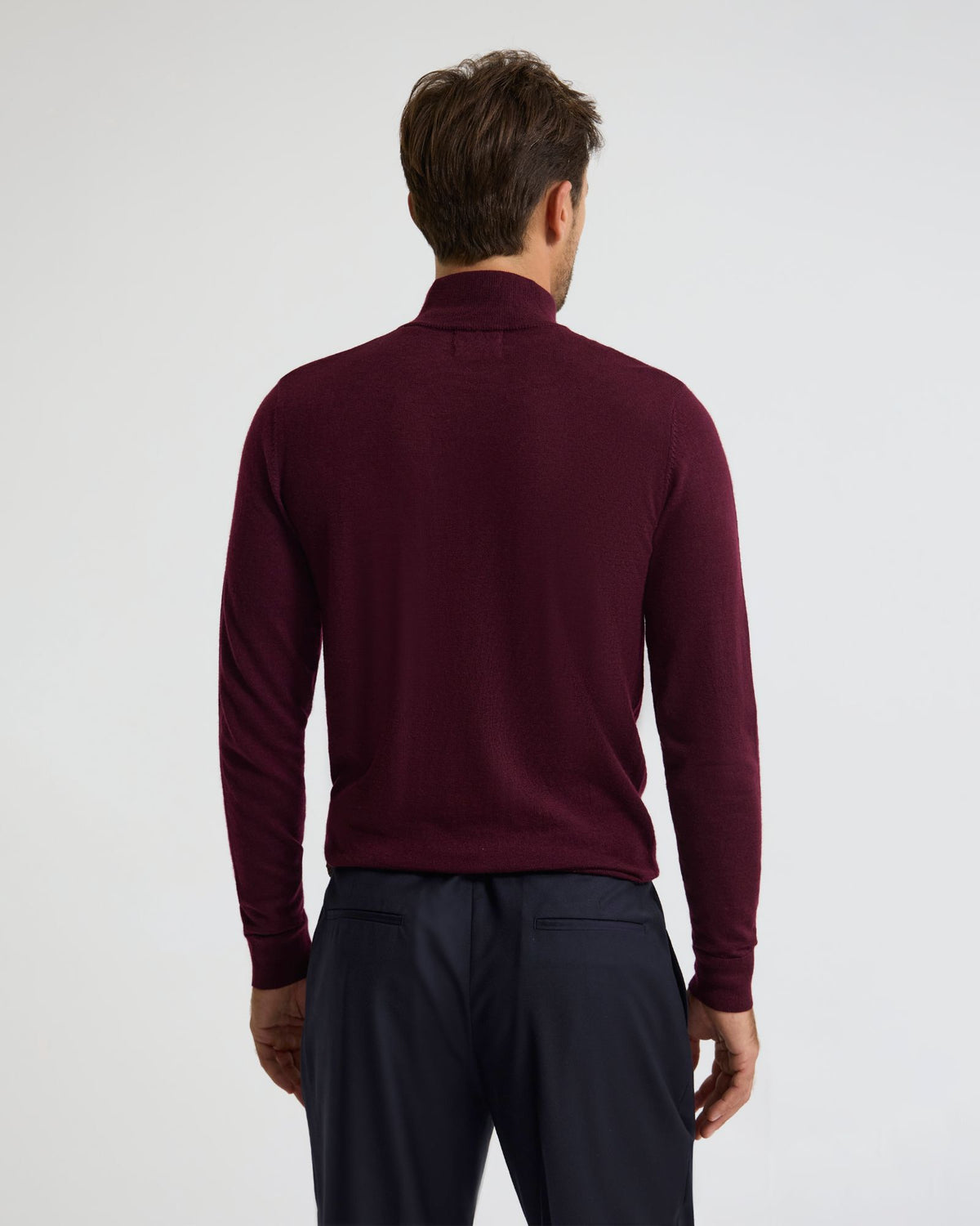 Merino Zip-Neck Wool Pullover MENS KNITWEAR