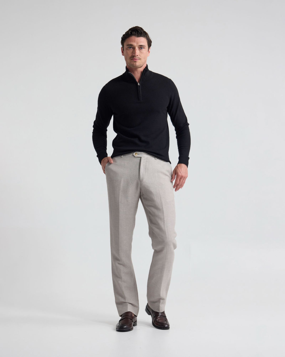 Merino Zip-Neck MENS KNITWEAR