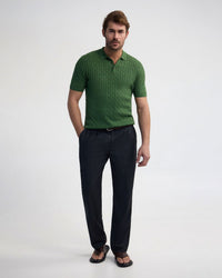 Fernando Cable Knit Polo MENS KNITWEAR