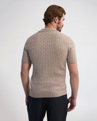 Fernando Cable Knit Polo MENS KNITWEAR
