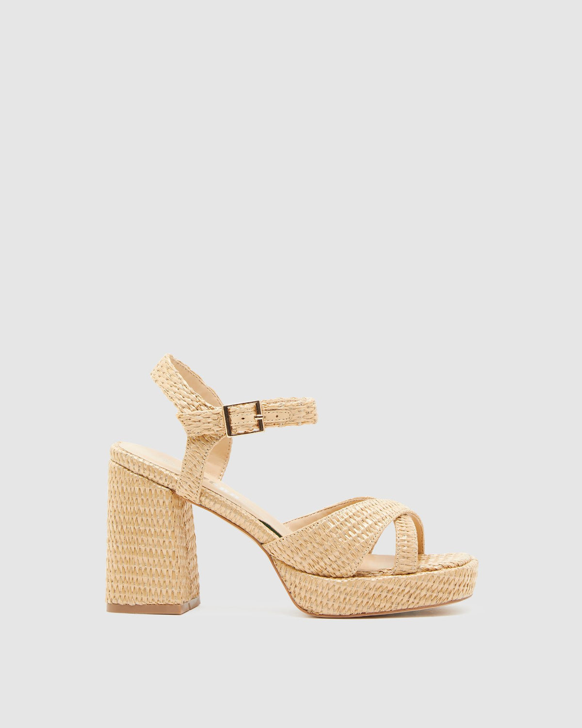Elly Raffia Weave Platform – Oxford Shop