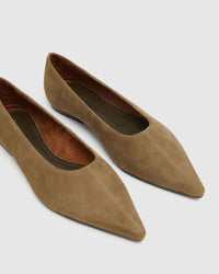 Reece Suede Pointy Flat WOMENS SHOES