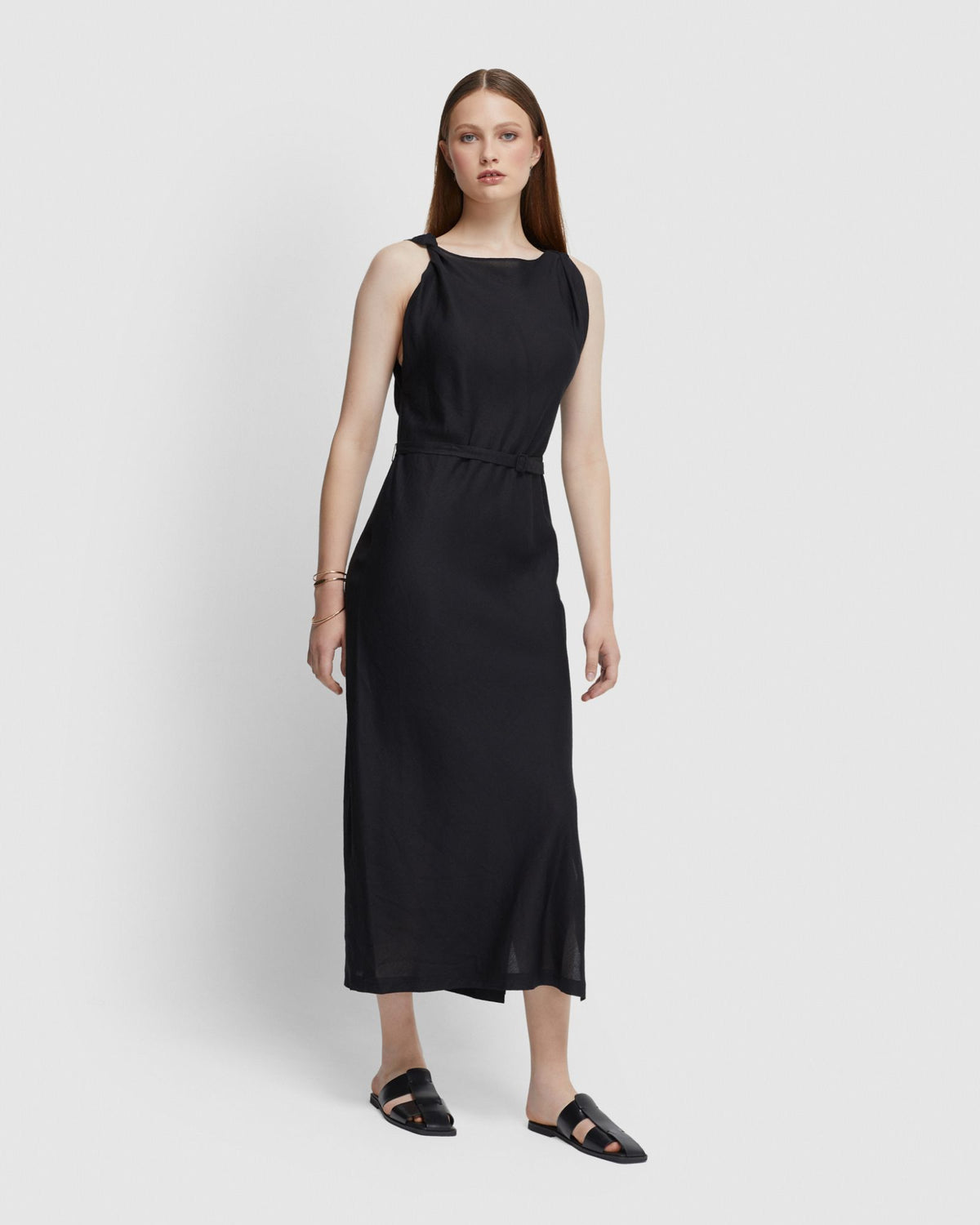 Sally Linen Blend Dress – Oxford Shop - Main Image