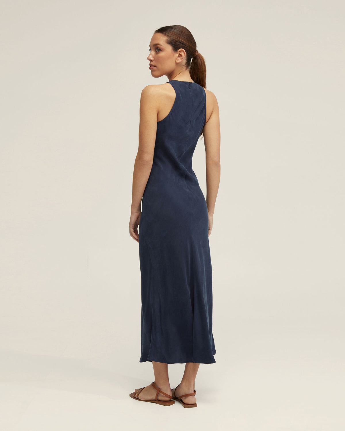 FLEUR CUPRO MIDI DRESS WOMENS DRESSES