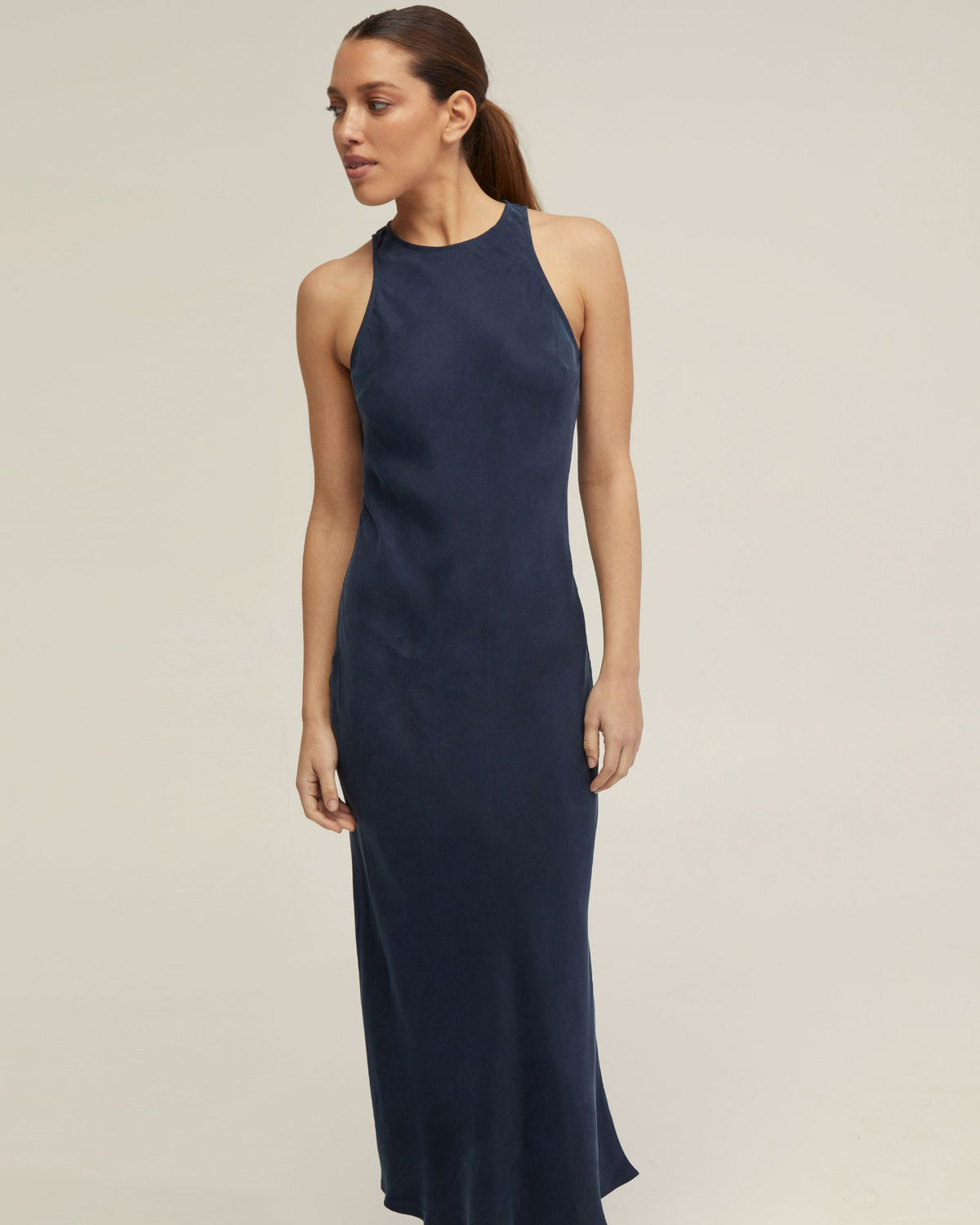 FLEUR CUPRO MIDI DRESS WOMENS DRESSES