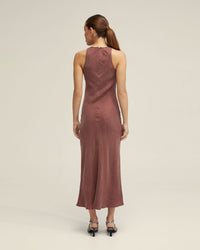 FLEUR CUPRO MIDI DRESS WOMENS DRESSES