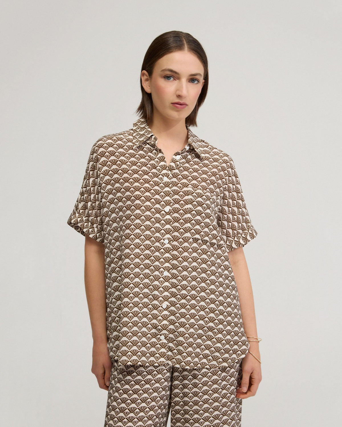 Jasmine Short Sleeve Printed Shirt WOMENS SHIRTS