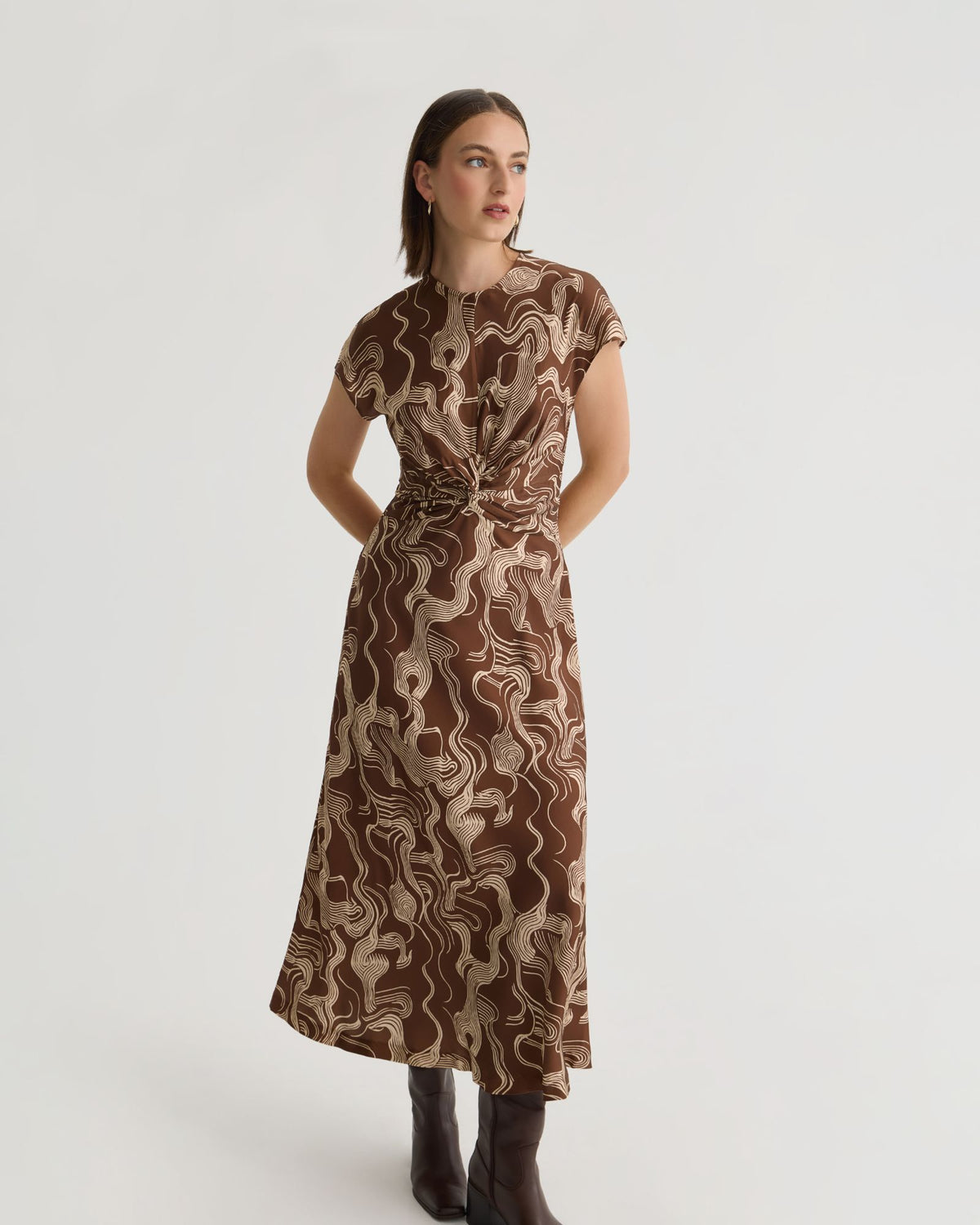 Charlotte Printed Twill Dress WOMENS DRESSES