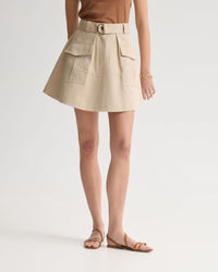Teri Cotton Safari Skirt WOMENS DRESSES