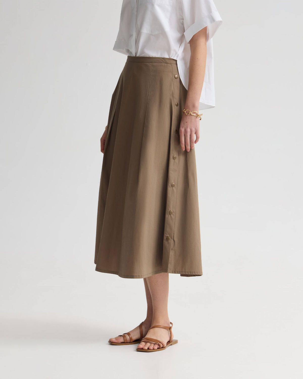 Harlow Snap Midi Skirt WOMENS DRESSES