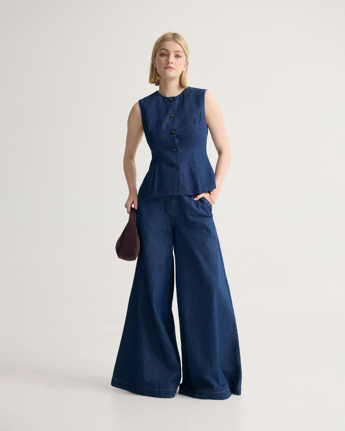 Katie Denim Waistcoat WOMENS TOPS