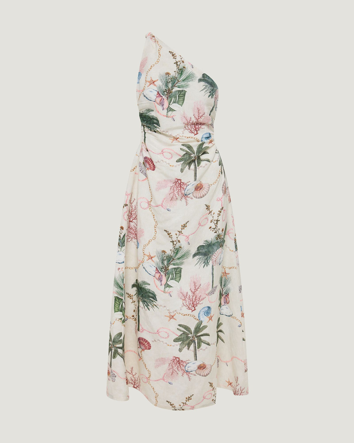 Maja One Shoulder Linen Dress WOMENS DRESSES