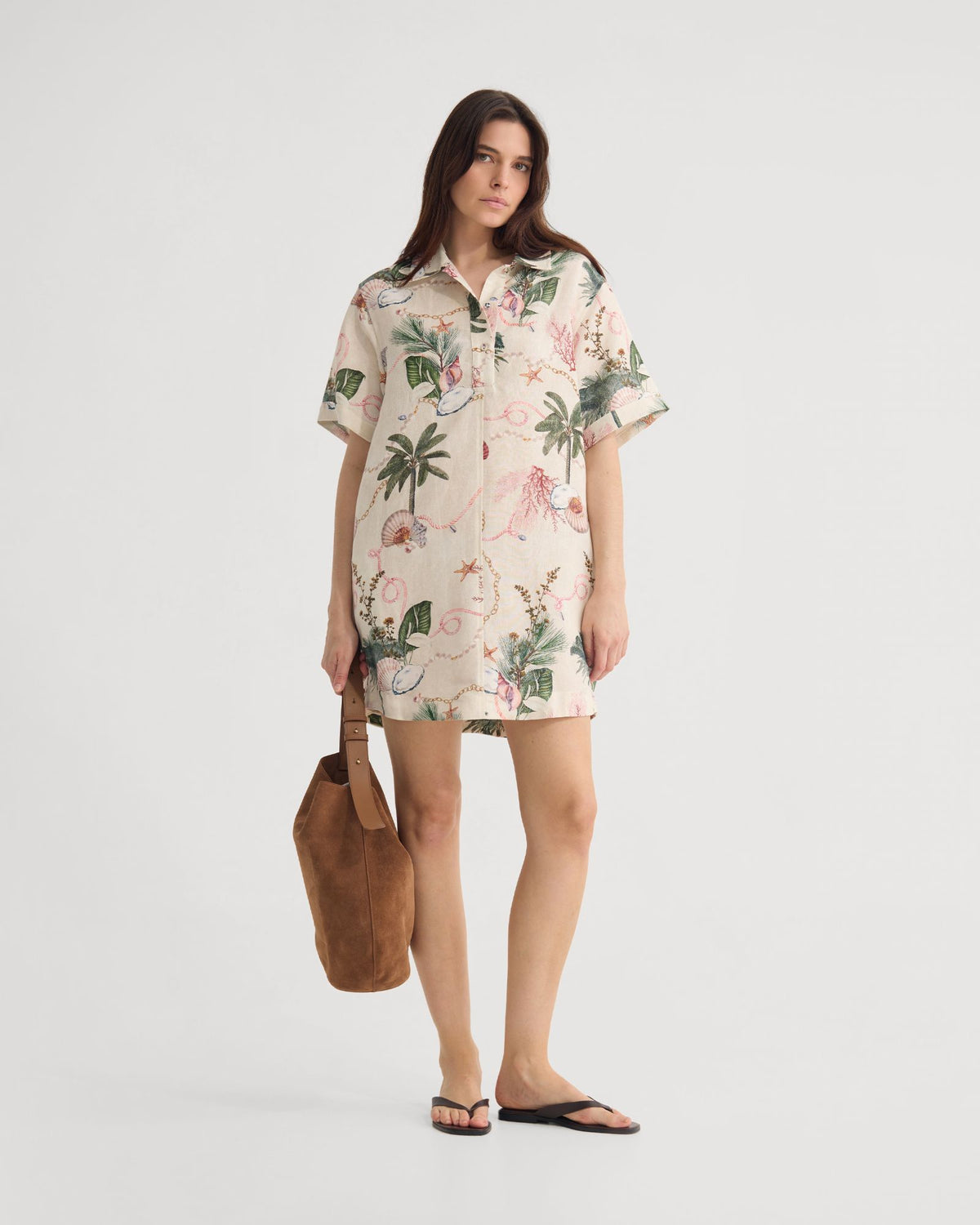 Milos Printed Linen Mini Dress Oxford Shop Milos Printed Linen Mini Dress Oxford Shop