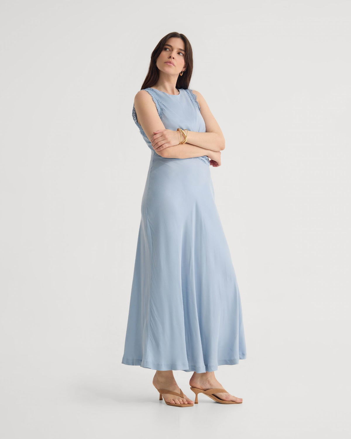 Camilla Cupro Lace Trim Dress WOMENS DRESSES