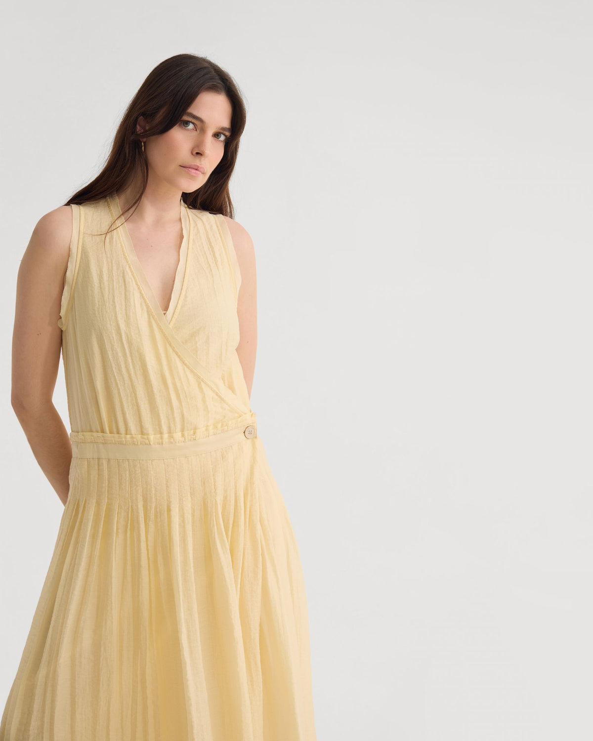 pleated dress australia Anetta Midi Dress In Pleated Black Satin