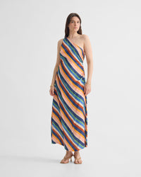 Capri Striped One Shoulder Dress WOMENS DRESSES