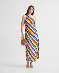 Capri Striped One Shoulder Dress WOMENS DRESSES